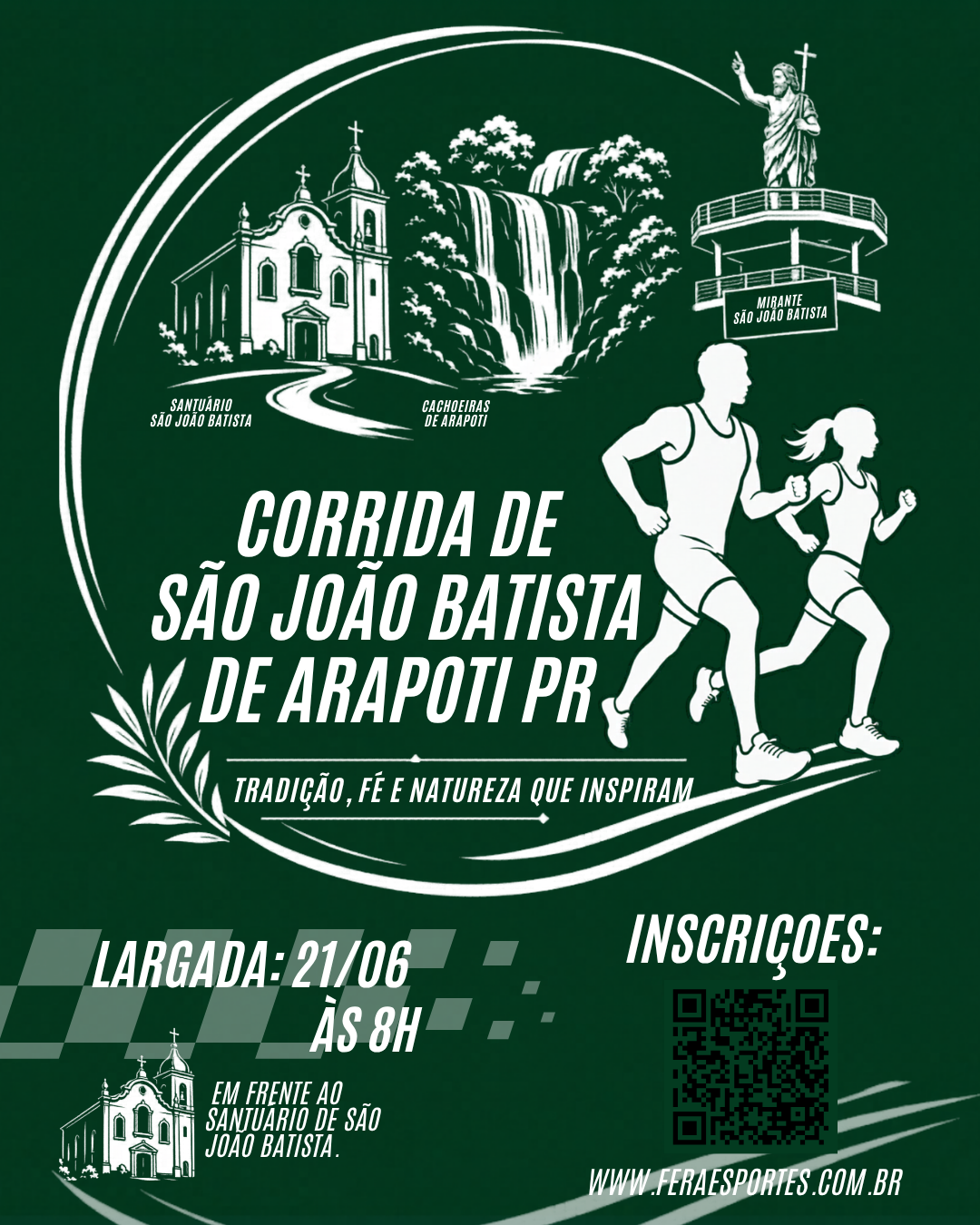 Banner do evento CORRIDA DE SÃO JOÃO BATISTA DE ARAPOTI - PR